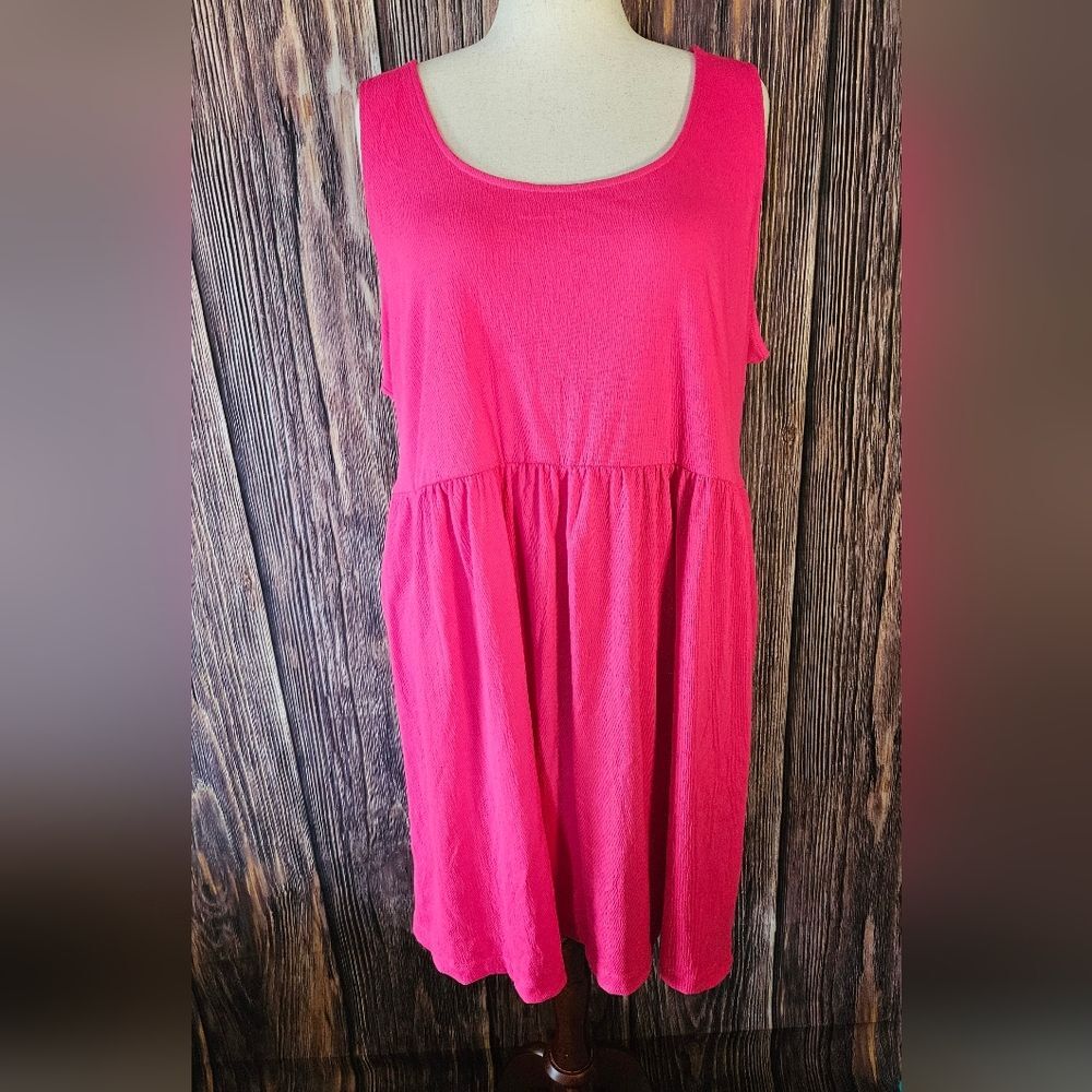 Ava & Viv Crepe Tank Dress With Pockets Plus Size 2X